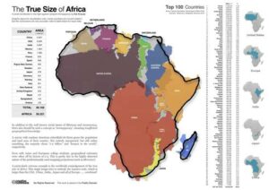 Die wahre Größe Afrikas - dargestellt von Kai Krause. Klicken Sie auf die Karte, um eine vergrößerte Darstellung zu sehen. (CC / no rights reserved)